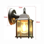 lampe murale extérieure industrielle noire verre transparent éclairage entrée chambre salle bains étude