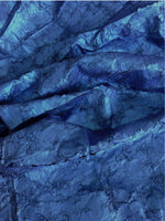 tissu polyester protection uv bleu noir texturé craquelé plissé abstrait matériaux bricolage respectueux environnement