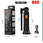 lampe travail rechargeable pliable aimant anti dérapante noir moderne pratique usb