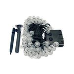 guirlande lumineuse solaire 100 leds multicolore translucides moderne clips extérieur jardin