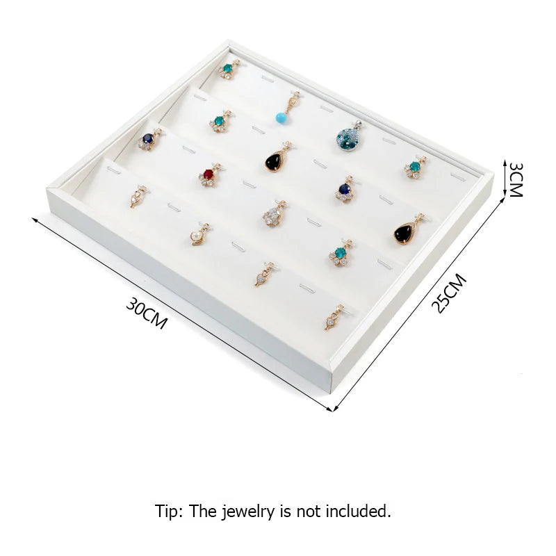 présentoir bijoux cuir classique or argent pierres précieuses clips rangement boîte plateau