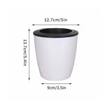 pots fleurs modernes blancs noirs doubles couches absorption eau grandes plantes bonsaï