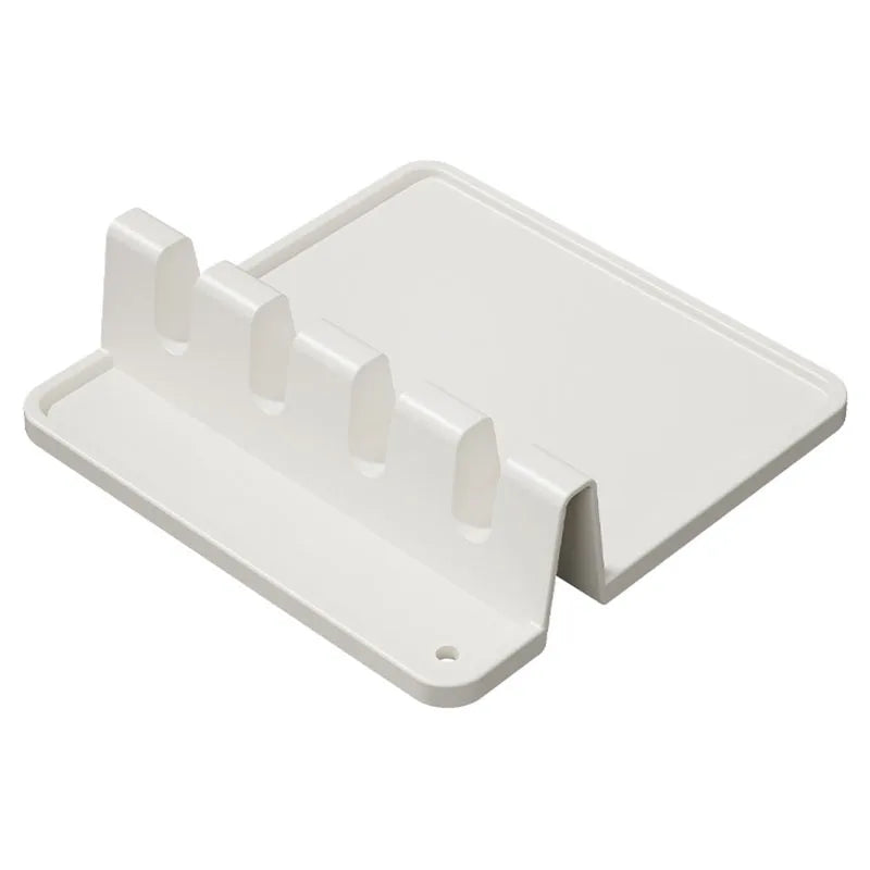 porte couverts adhésifs modernes silicone gris rouge noir cuillère spatule baguettes poêle couvercle