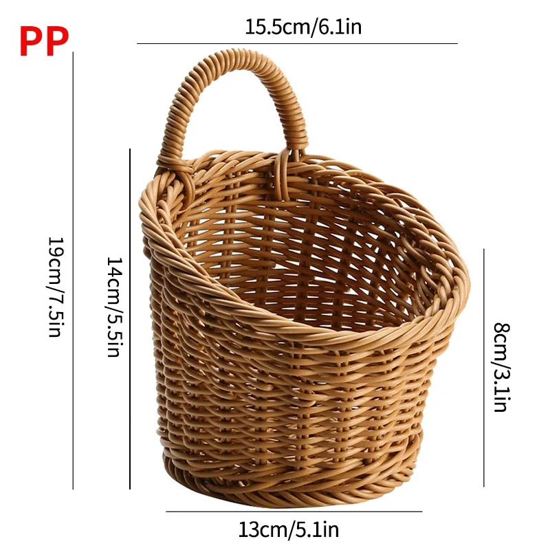 paniers rangement rotin marron clair tressage régulier rustique maison cuisine