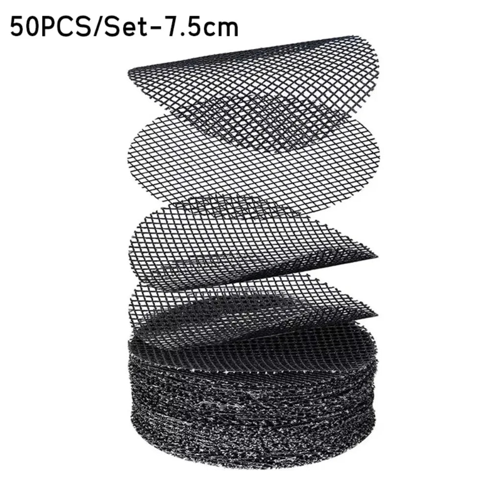 filtres mailles noirs pratiques pots fleurs diamètre 2.5cm 4.5cm 7.5cm 10cm