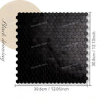 carreaux hexagonaux métal brossé adhésifs modernes gris bronze cuivre doré salle bain chambre