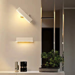 lampe murale led moderne rotation aluminium noir blanc or chambre salon minimaliste fixée mur