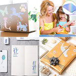autocollants holographiques papier bleu argent brillants motifs géométriques modernes 10 feuilles