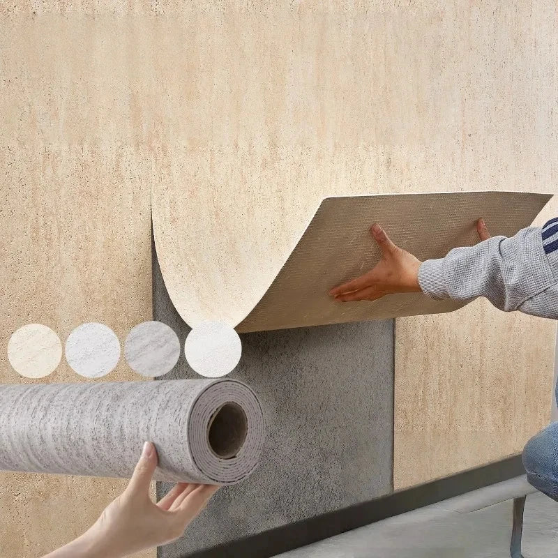 papier peint moderne beige texture grunge adhésif imperméable résistant humidité soundproof cuisine chambre salon