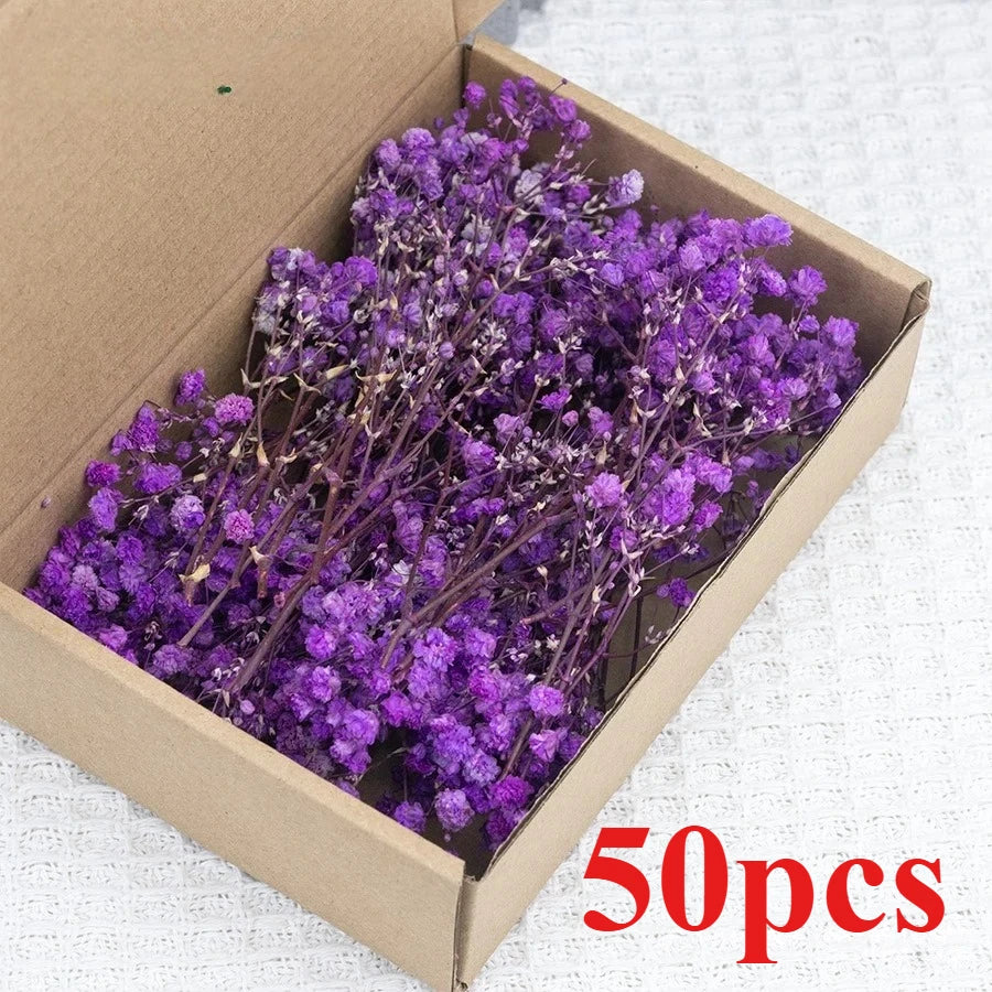 fleurs séchées bouquets multicolore violet orange rouge naturel rustique décoration maison artisanat diysortie