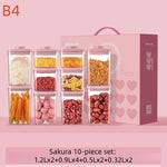 boîtes rangement transparentes hermétiques sans BPA alimentaires sèche noix moderne minimaliste washables