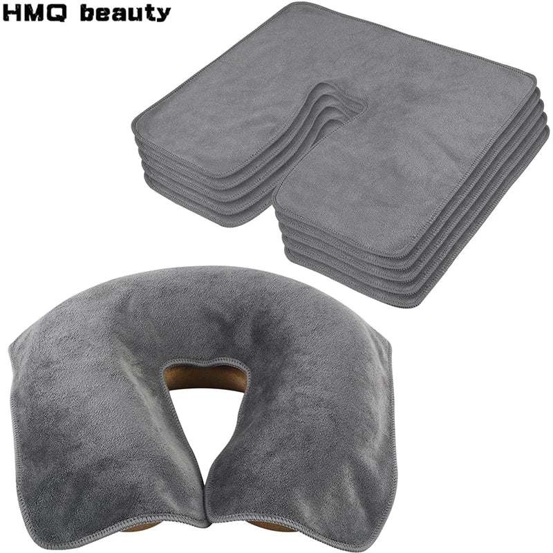masseur tête coussin velours doux gris grande taille réutilisable face massage confortable non tissé