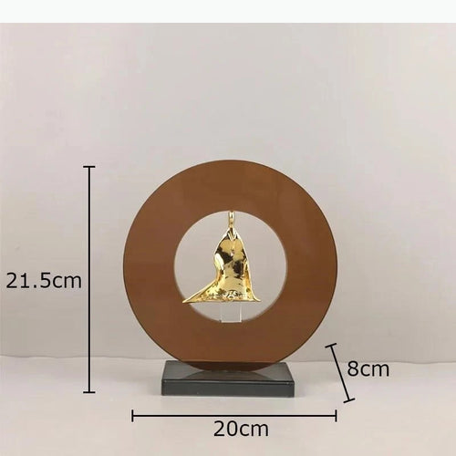 sculptures decoratives moderne noir doré gris clair mat brillant contemporain minimaliste decoration