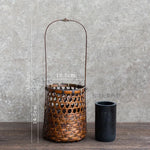 panier rotin tressé main vase bambou décoration fleurs rustique artisanal maison
