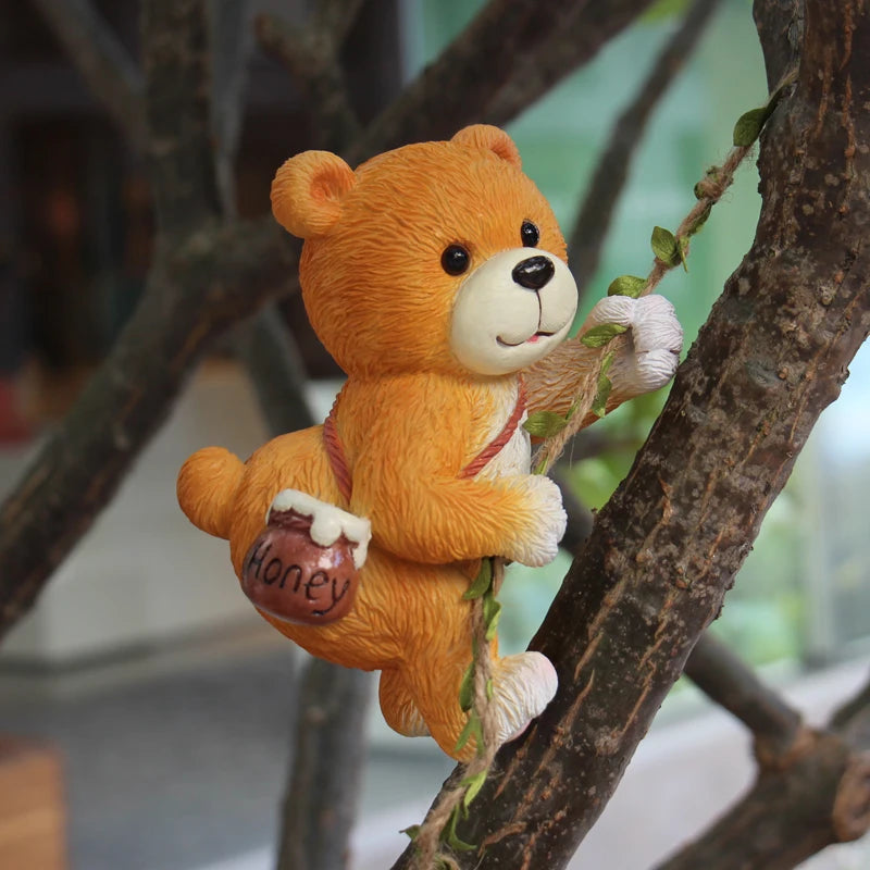 figurine lapin résine orange blanc peluche panier pommes décoration intérieure extérieure balcon jardin