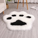 tapis fourrure paws noir blanc gris rose moderne lavable machine doux