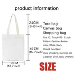 sac bandoulière toile imprimé chats blancs moderne décontracté sans fermeture éclair deux poignées détachables