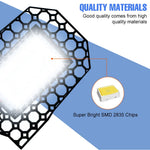 lampe led déformable noire grille hexagonale moderne e27 haute luminosité 20000h