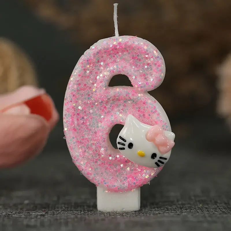 bougies forme chat pailletées rose pâle blanc mariage anniversaire décoratives enfantines