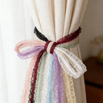 rubans franges polyester couleur noir rose vert bleu beige blanc translucides décoration party accessoires
