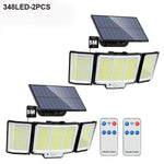 lampe solaire détecteur mouvement 348 led moderne étanche ip65 abs noir blanc télécommande clips