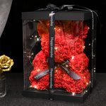 décoration maison ours rose artificiel boîte cadeau ruban satiné valentins anniversaire