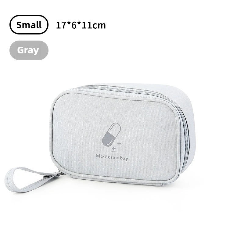 sac médicaments portable bleu clair rose gris réutilisable moderne pratique