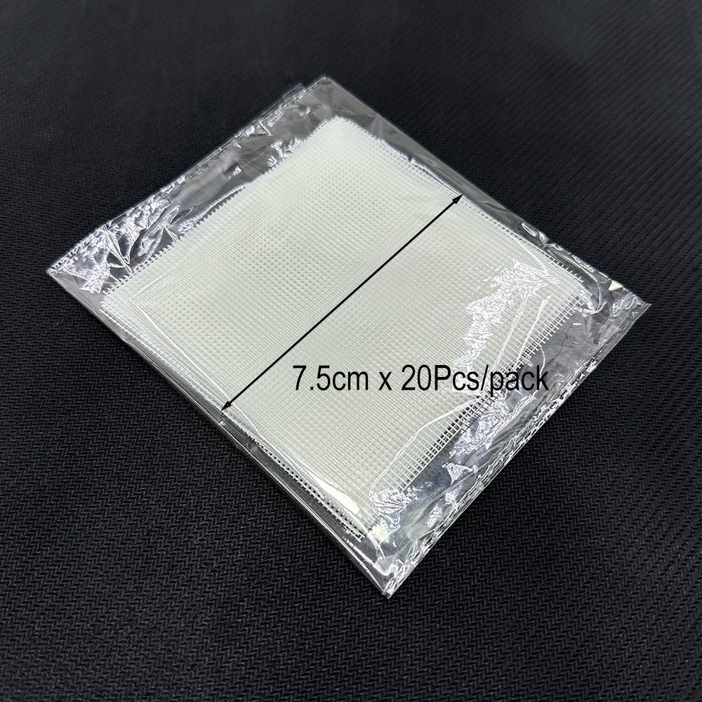 grille filtrante blanche maille fine adhésive pratique plantes 5cm 7.5cm 10cm pack20pc