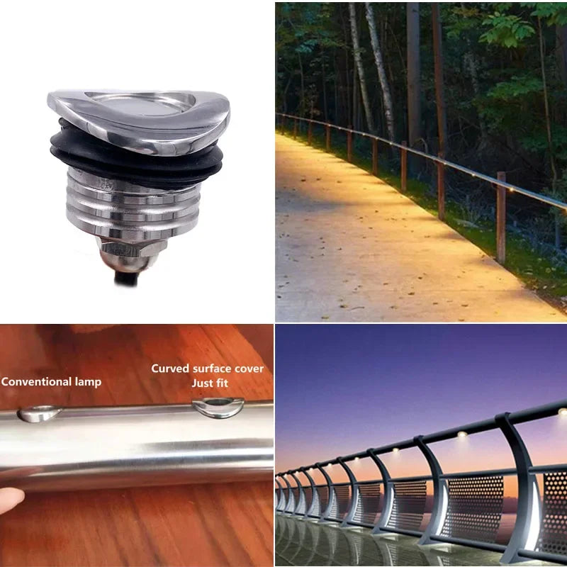 lampe led moderne argentée fixée ip68 12v 60lm cordon noir certifiée rohs lvd cem