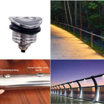 lampe led moderne argentée fixée ip68 12v 60lm cordon noir certifiée rohs lvd cem