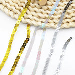 ruban paillettes or argent multicolore moderne festif 910cm polyester brillant 6mm