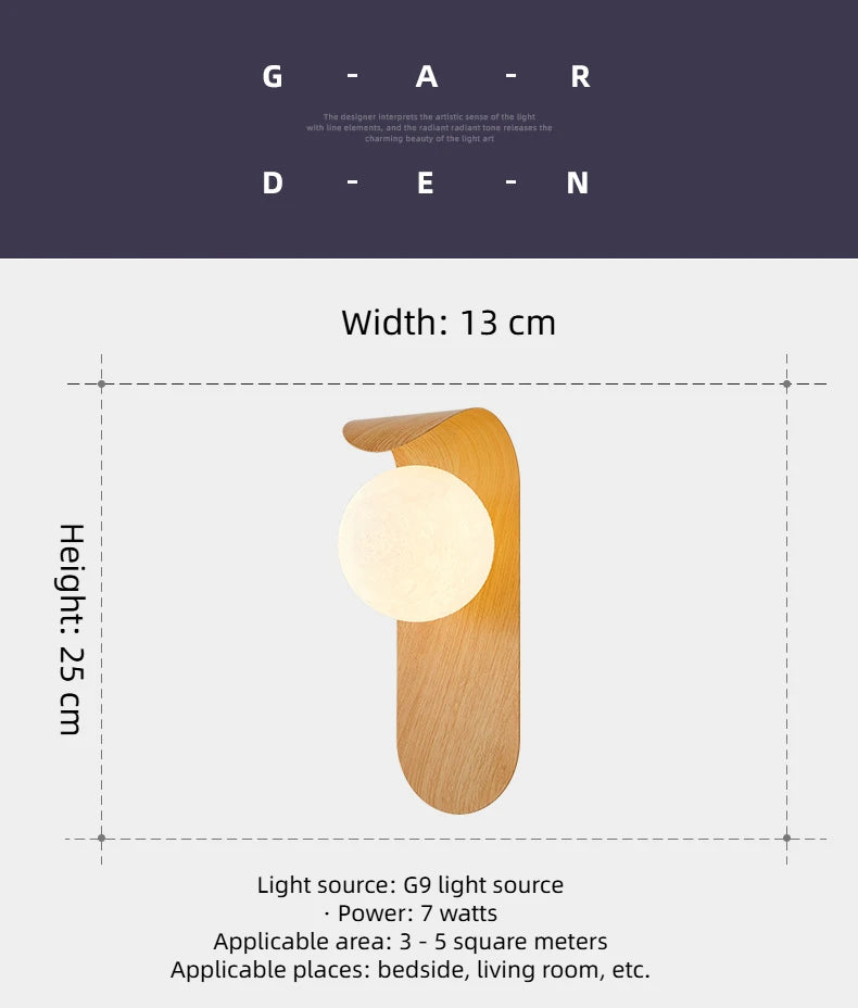 lampe murale moderne minimaliste bois naturel blanc fixée éclairage quotidien chambre coucher salle manger