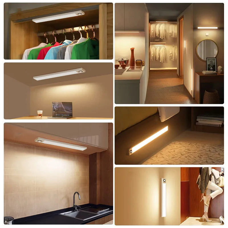lampe led rechargeable usb blanc moderne interrupteur tactile detection mouvement trois couleurs adjustable télécommande