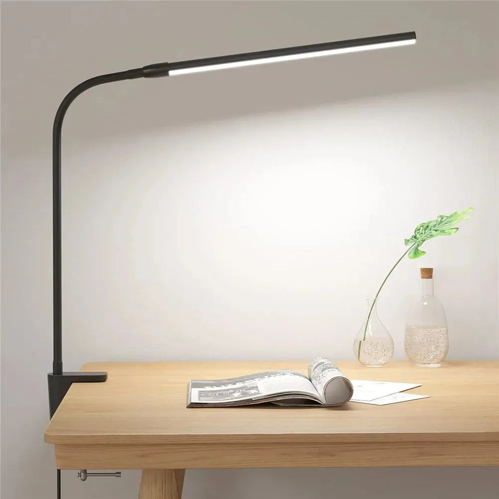 lampe led double tête réglable moderne serre tête flexible blanc noir minimaliste