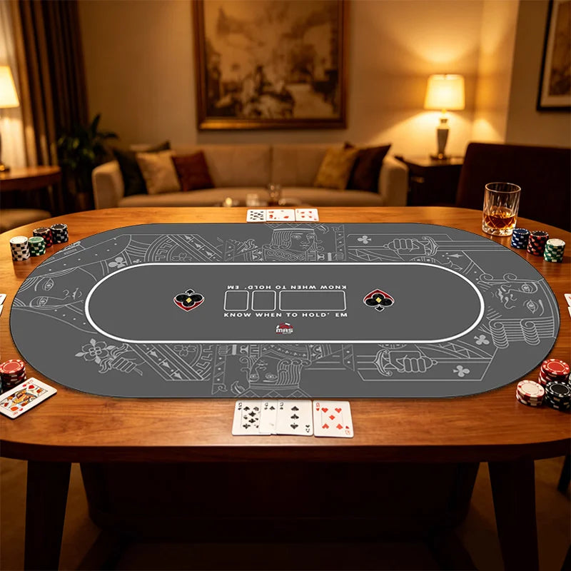 tapis poker gris illustrations cartes poker moderne antidérapant résistant intérieur salon adultes