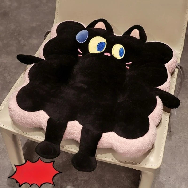 coussin peluche mignon dessin animé oiseau I'M TOAST noir blanc rose orangé bleu doux