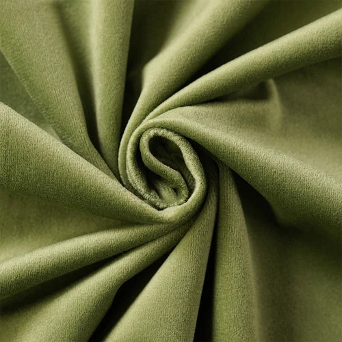 tissu velours polyester largeur 155cm couleurs vert beige rose bleu jaune uni opaque moderne