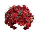 décoration mariage bouquet fleurs artificielles roses hortensias classique intérieur 60cm blanc violet