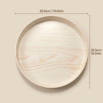 plateau rangement plastique moderne plateau circulaire naturel bol tasse céréales pain minimaliste