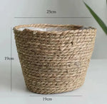 paniers rangement rotin marron clair tressé réutilisables pliables boho chic 20 25 30cm