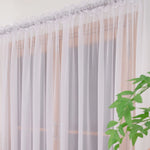 rideau transparent brodé fleurs dentelle romantique tissu plissé blanc rose vert chambre salonhôtel
