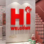 lettres 3d relief autocollant mural décoratif moderne couleur assortie mur intérieur