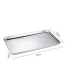 plateau rangement moderne acier inoxydable plat argenté lisse cuisine serveur