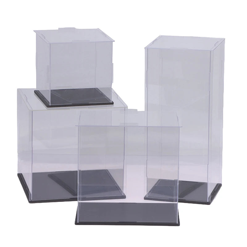 boîte rangement transparente acrylique vitrine jouets objets collection protection poussière
