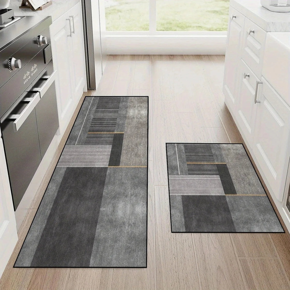 tapis cuisine moderne antidérapant polyester motif géométrique entrée salon salle bain