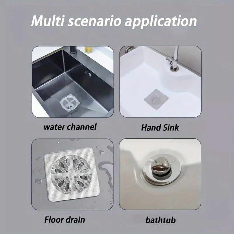filtres drains salle bain douche blanc argenté maille fine adhésif translucides utilitaires fonctionnels