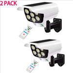 lampes solaires détecteur mouvement extérieures 77 led blanc noir moderne télécommande