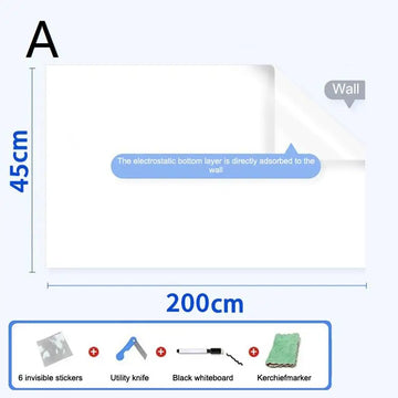 tableau blanc electrostatique adhésif blanc moderne réutilisable enseignement maison 45cm 60cm