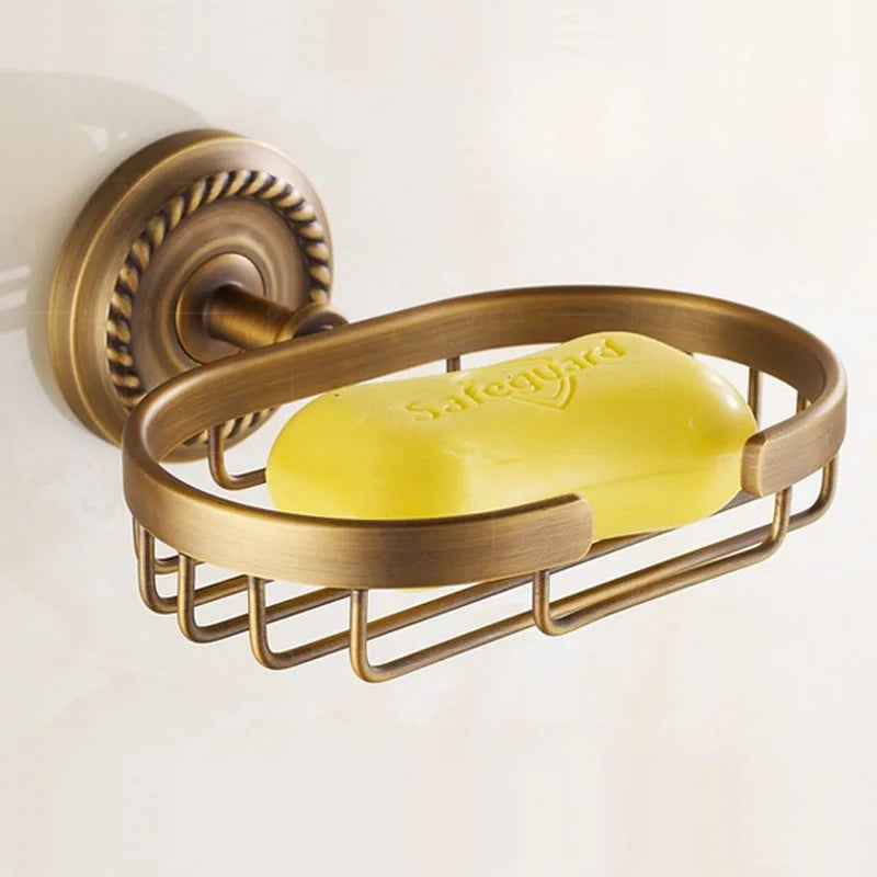 accessoires salle bain bronze classique finition brillante serviette bar papier holder robe hook vintage
