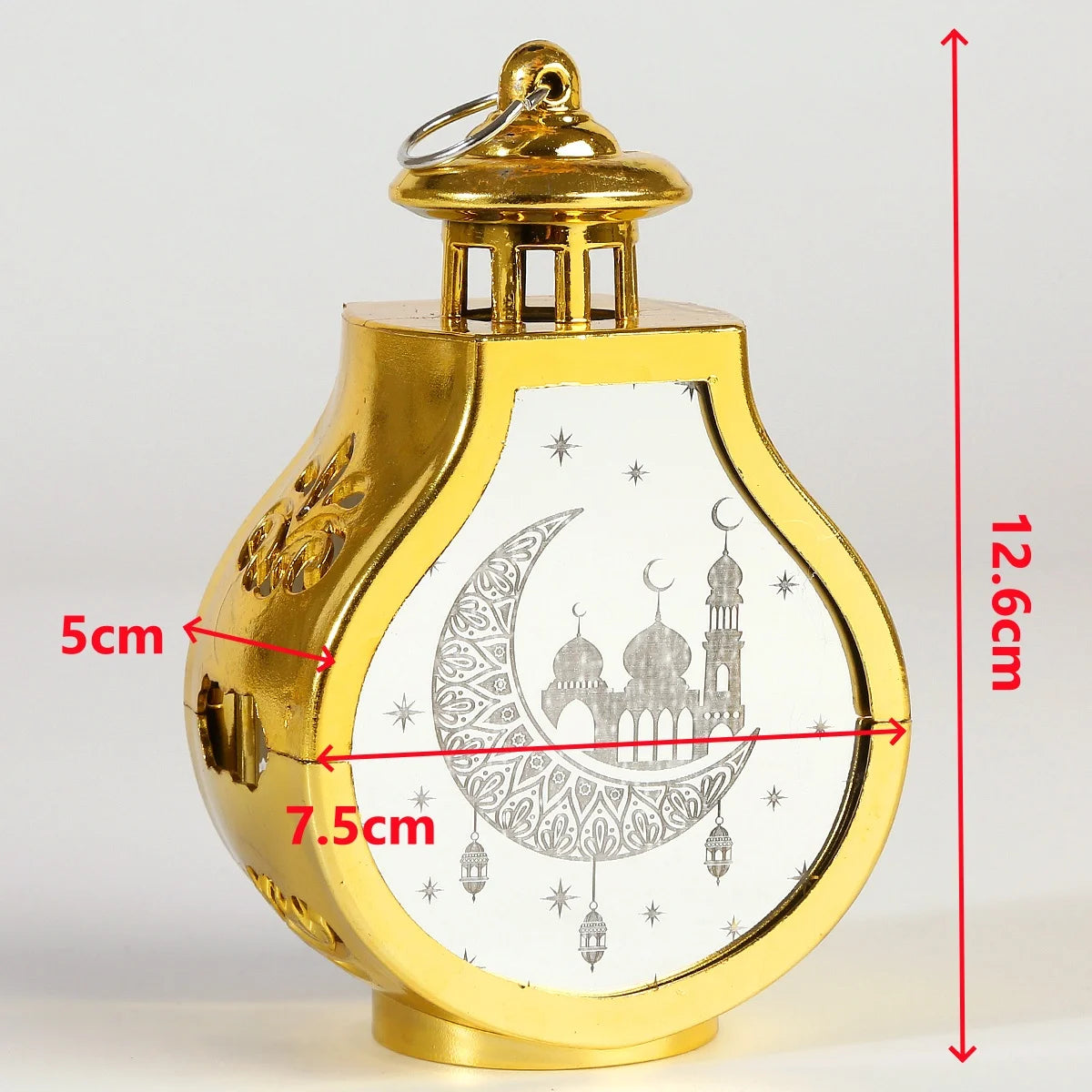 Lampe décorative islamique ornement lune étoile artisanale noire blanche İslam festivités
